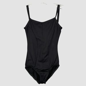 Motionwear Black Camisole Dance Leotard Child M/L 8-10 Made in USA